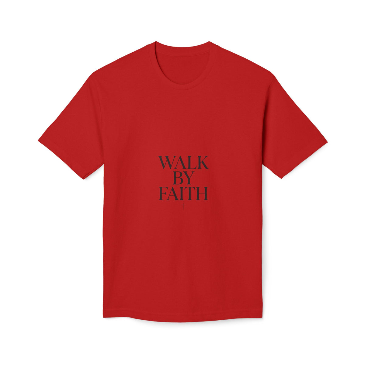 Walk By Faith T-Shirt — Minimalist Christian Scripture Tee