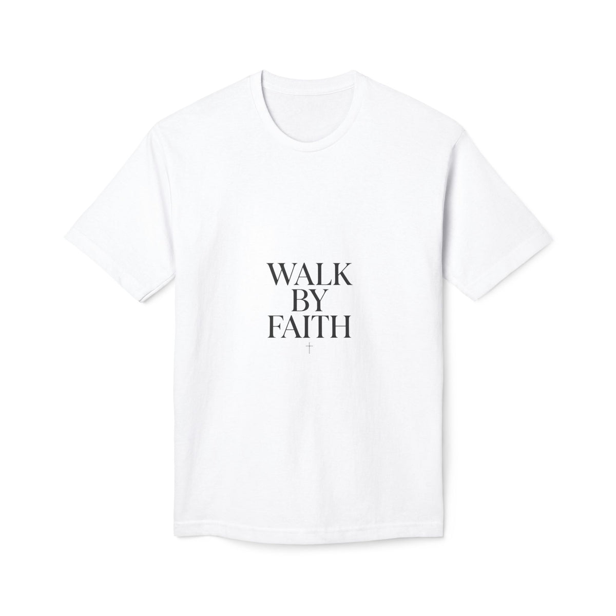 Walk By Faith T-Shirt — Minimalist Christian Scripture Tee