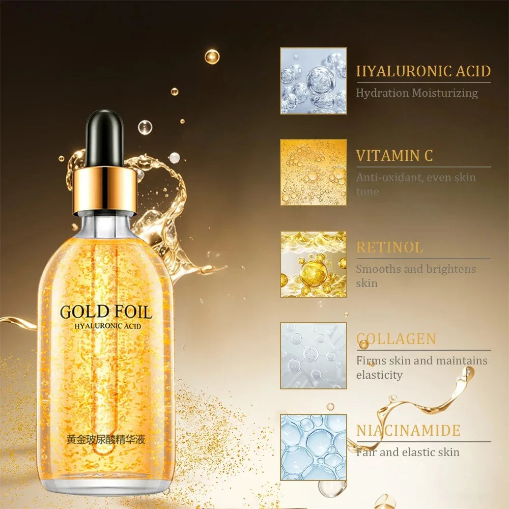Gold Hyaluronic Acid Nicotinamide Face Serum Anti Aging .