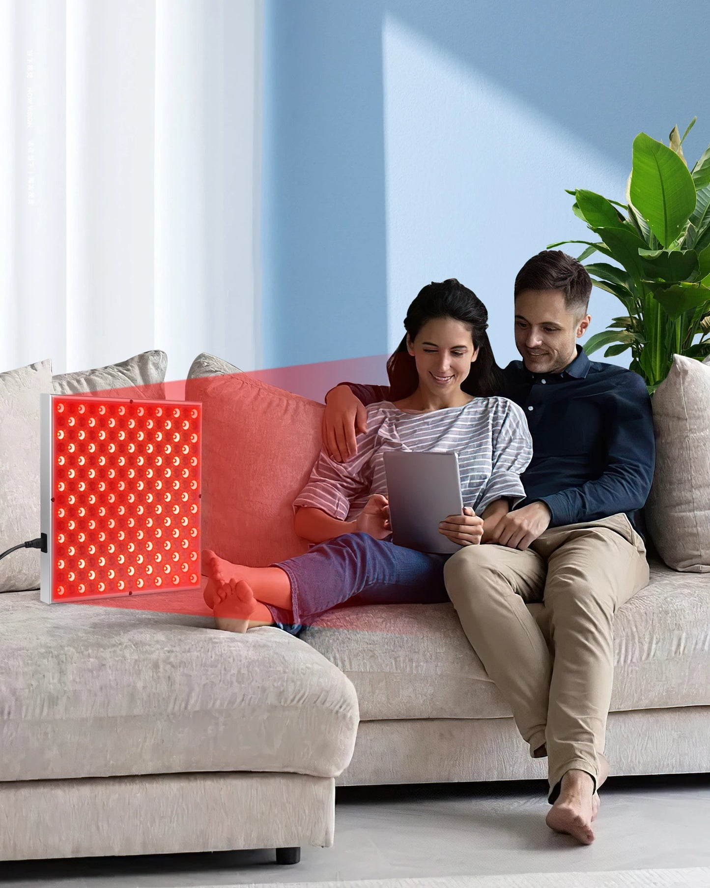 LED Red Light Therapy Panel Lamp for Facial Body Pain