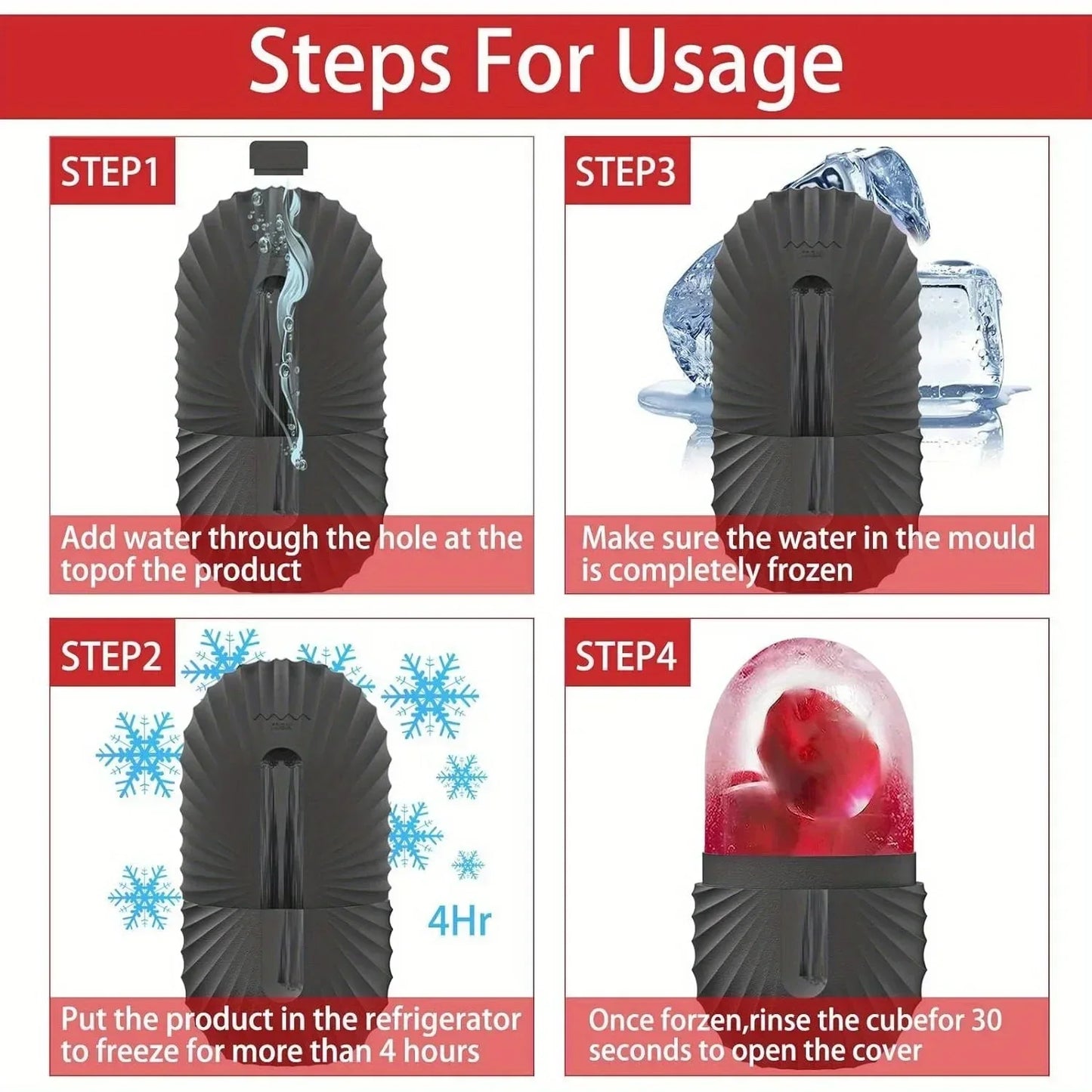 Ice Face Roller, Reusable Silicone Mold Face .