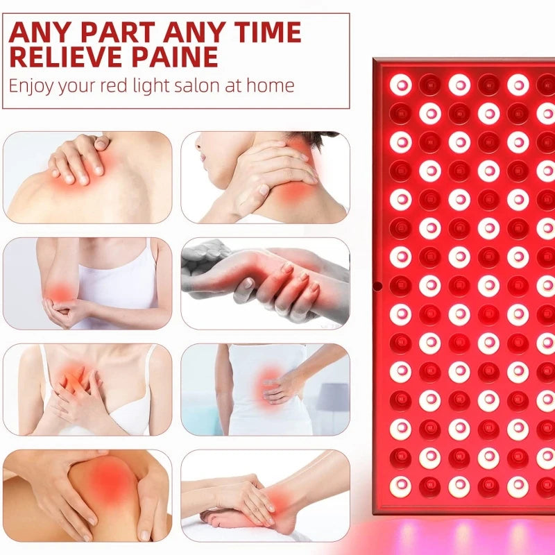 LED Red Light Therapy Panel Lamp for Facial Body Pain