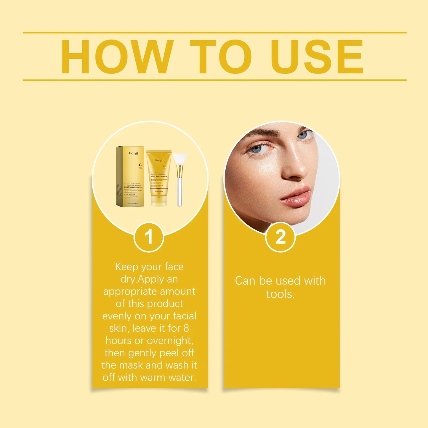 Collagen Peel off Mask Deep Cleansing Pores Oil Control Turmeric Wrapping Night Face Mask for Brightening Rejevenation Skin Care