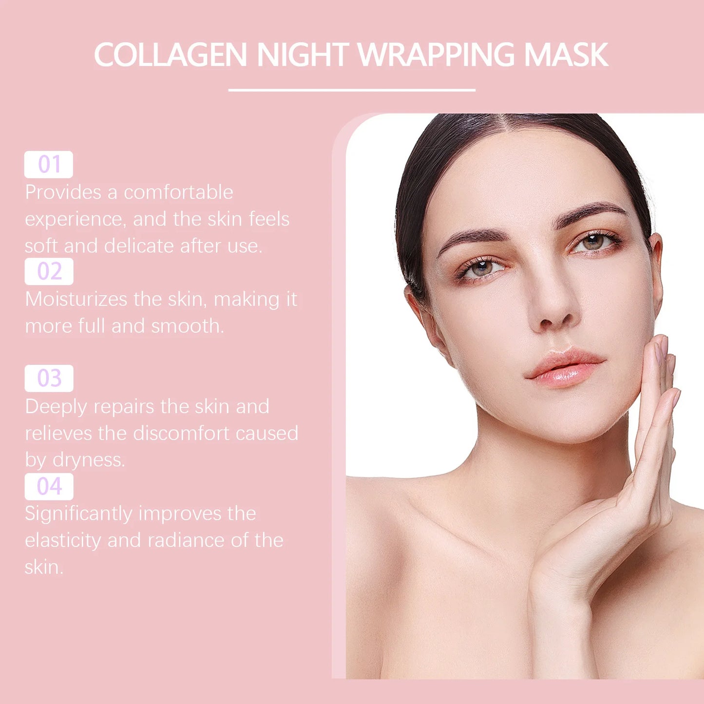 Collagen Peel off Mask Deep Cleansing Pores Oil Control Turmeric Wrapping Night Face Mask for Brightening Rejevenation Skin Care