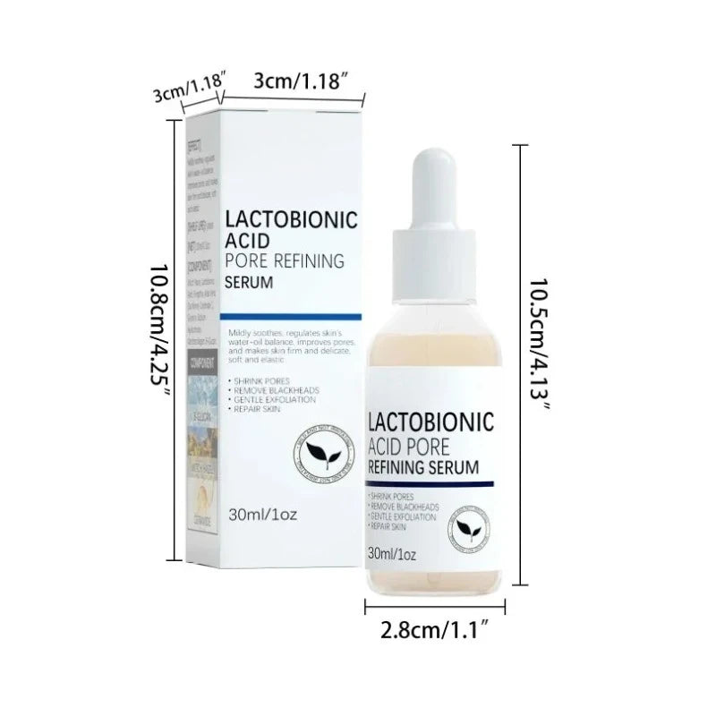Lactobionic Acid Shrink Pores Facial Serum Fade Fine Lines Firming Nourish Essence Face Serum Moisturizing Brightning Skin Care