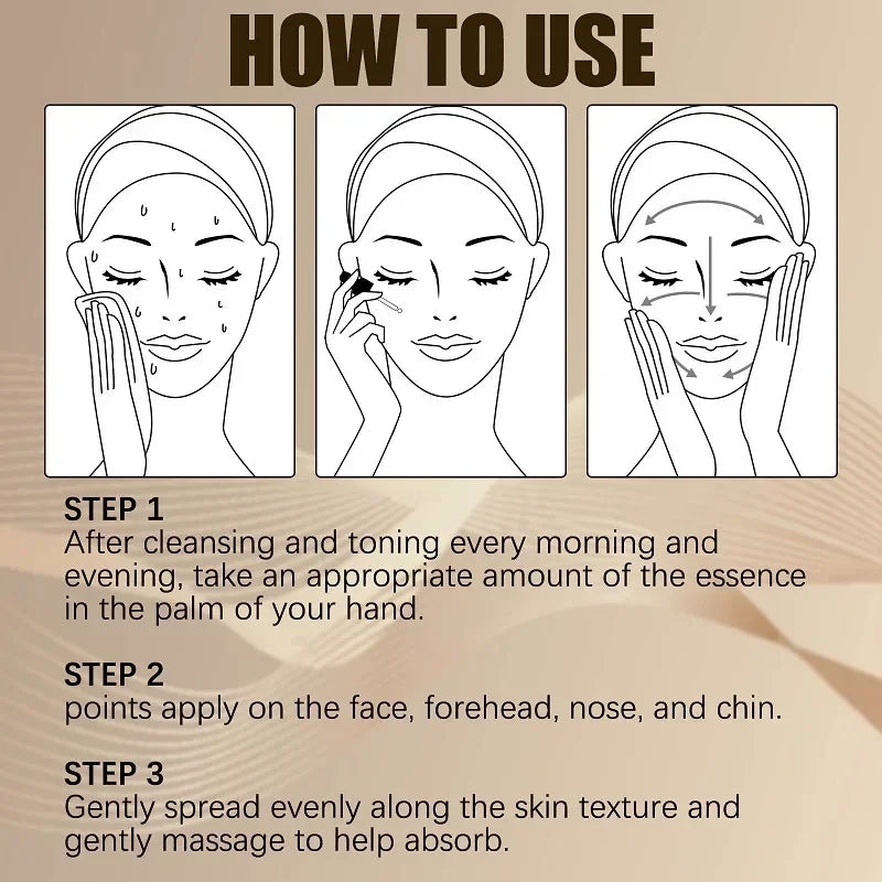 Lactobionic Acid Shrink Pores Facial Serum Fade Fine Lines Firming Nourish Essence Face Serum Moisturizing Brightning Skin Care