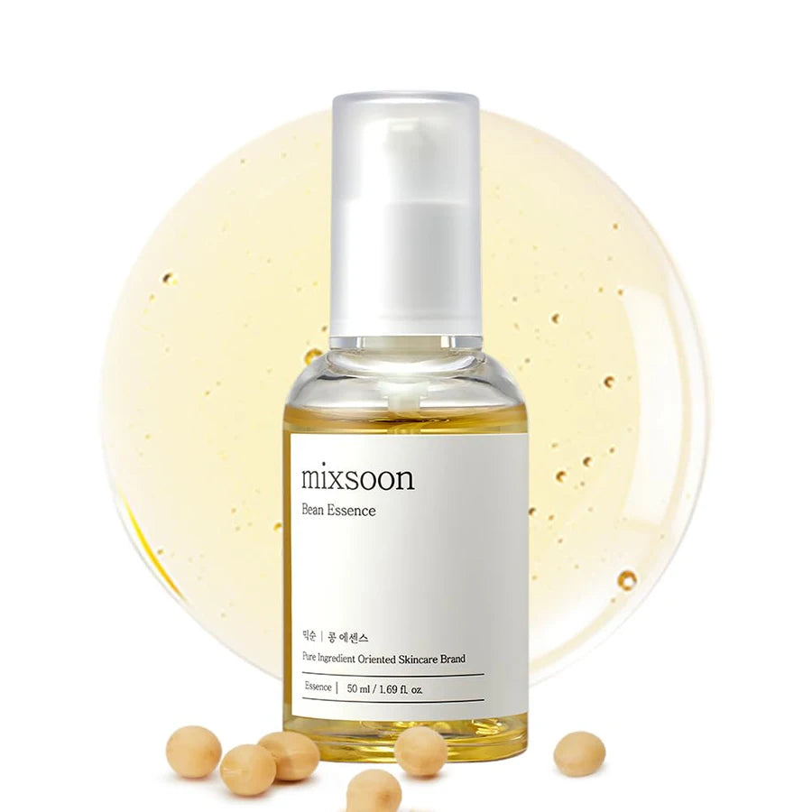 Mixsoon Bean Essence Korean Skin Care Serum - Exfoliating Hydrating Glass Skin Hyaluronic Acid for Moisturized Smooth Complexion