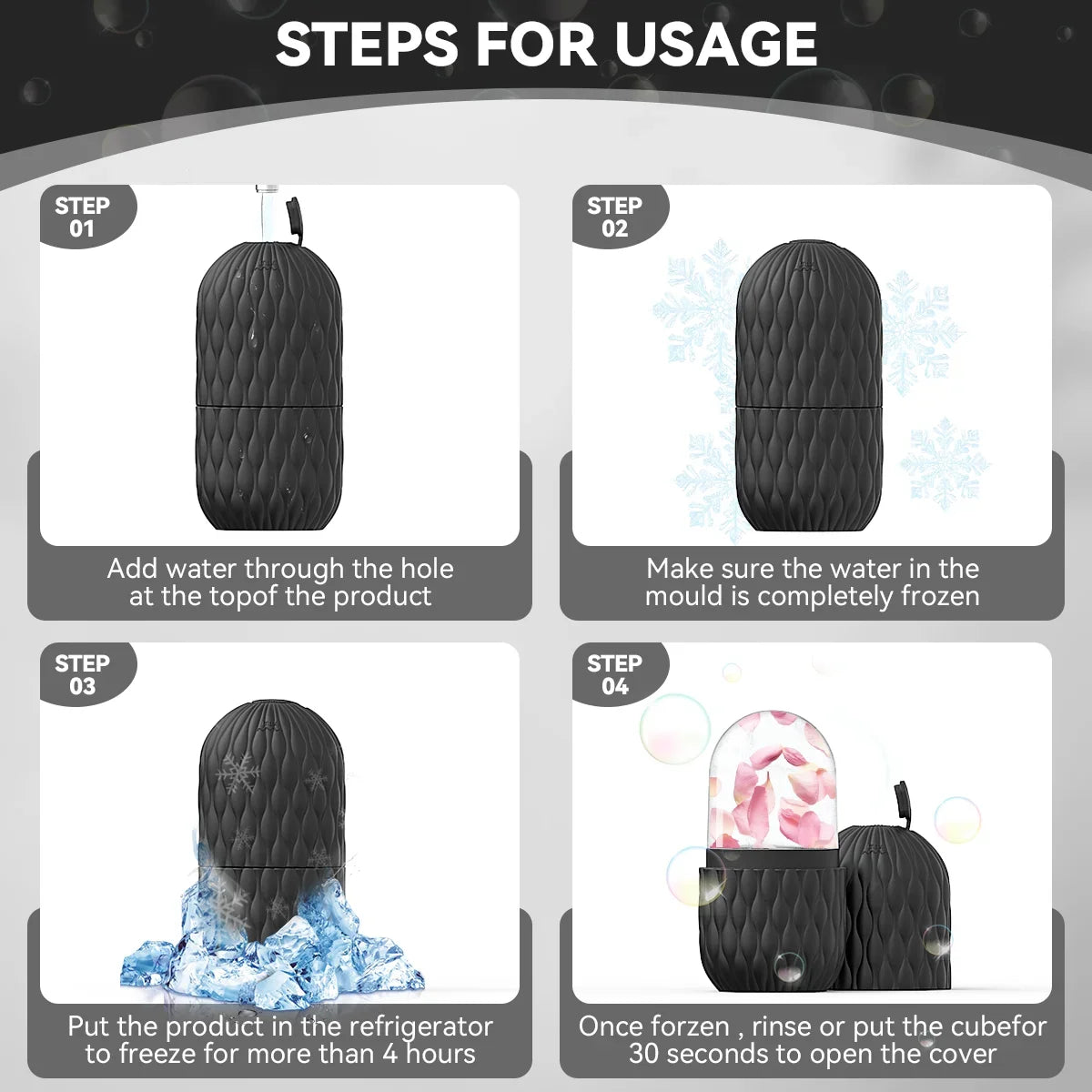 Ice Face Roller, Reusable Silicone Mold Face .