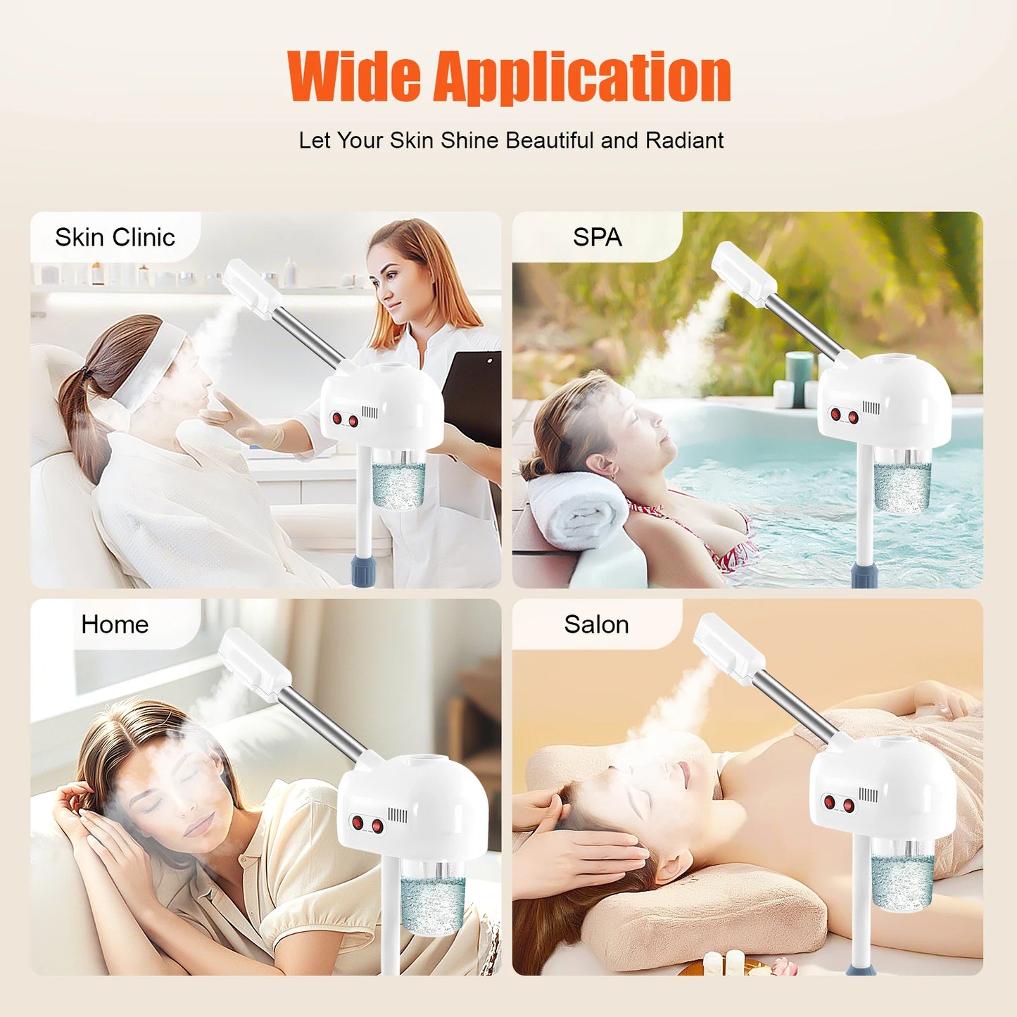 Skin Care Equipment for Salon Beauty Spa White/Black